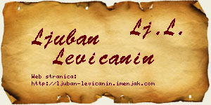 Ljuban Levičanin vizit kartica